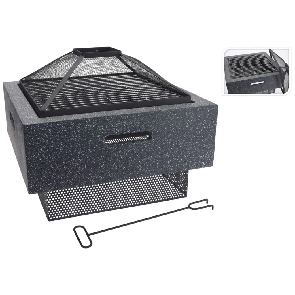 ProGarden tulease grillrestiga kandiline, tumehall, 52,5x52,5x18,5 cm