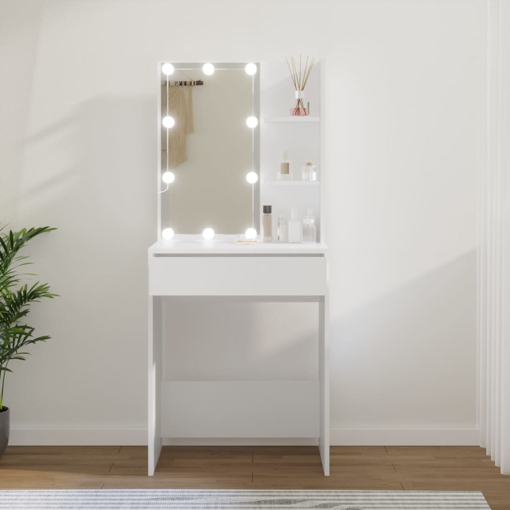 Tualettlaud valge lediga 60x40x140 cm