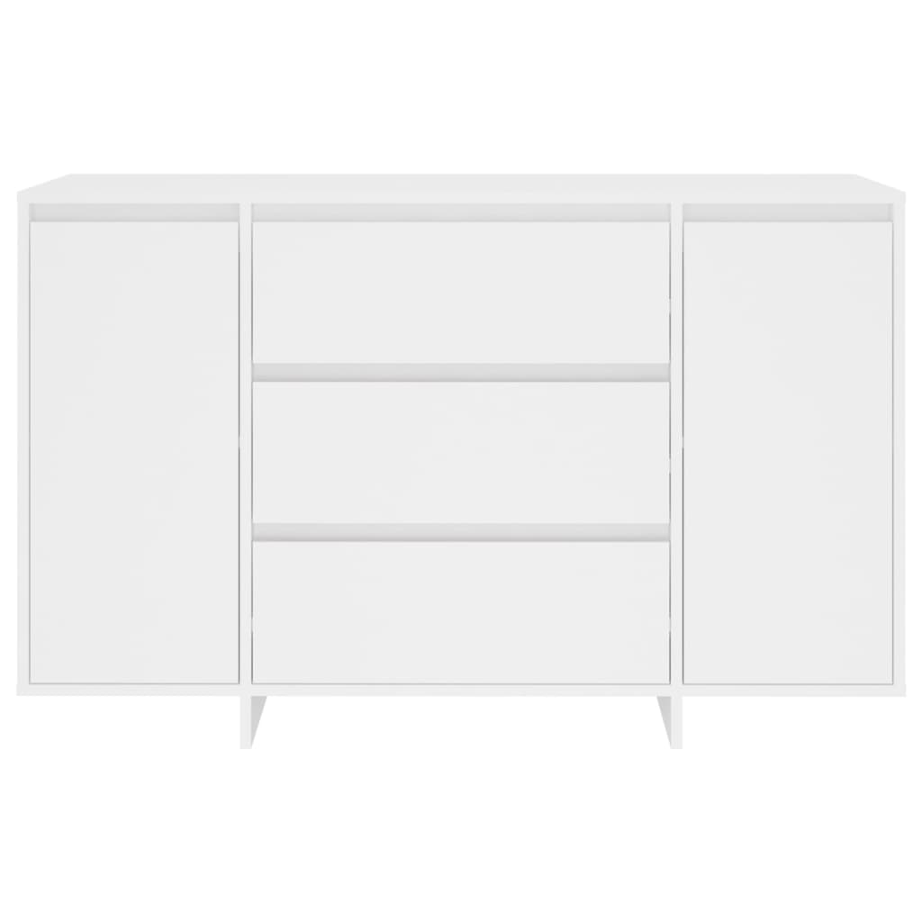 Puhvetkapp 3 sahtliga, valge, 120 x 41 x 75 cm, puitlaastplaat