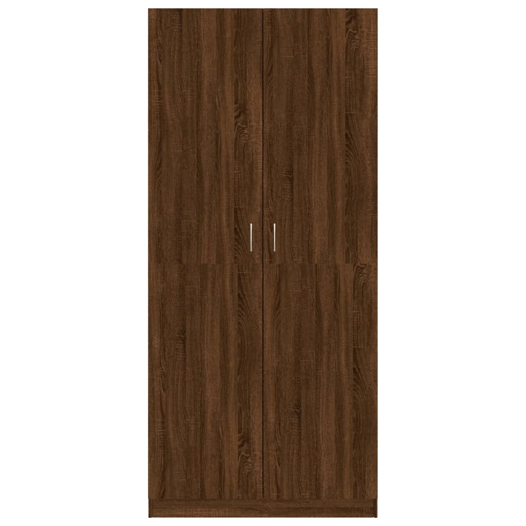 Riidekapp, pruun tamm, 90 x 52 x 200 cm, tehispuit
