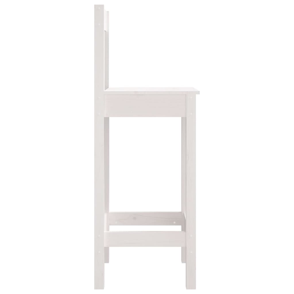Baaritoolid 2 tk, valge, 40x41,5x112 cm, männipuit