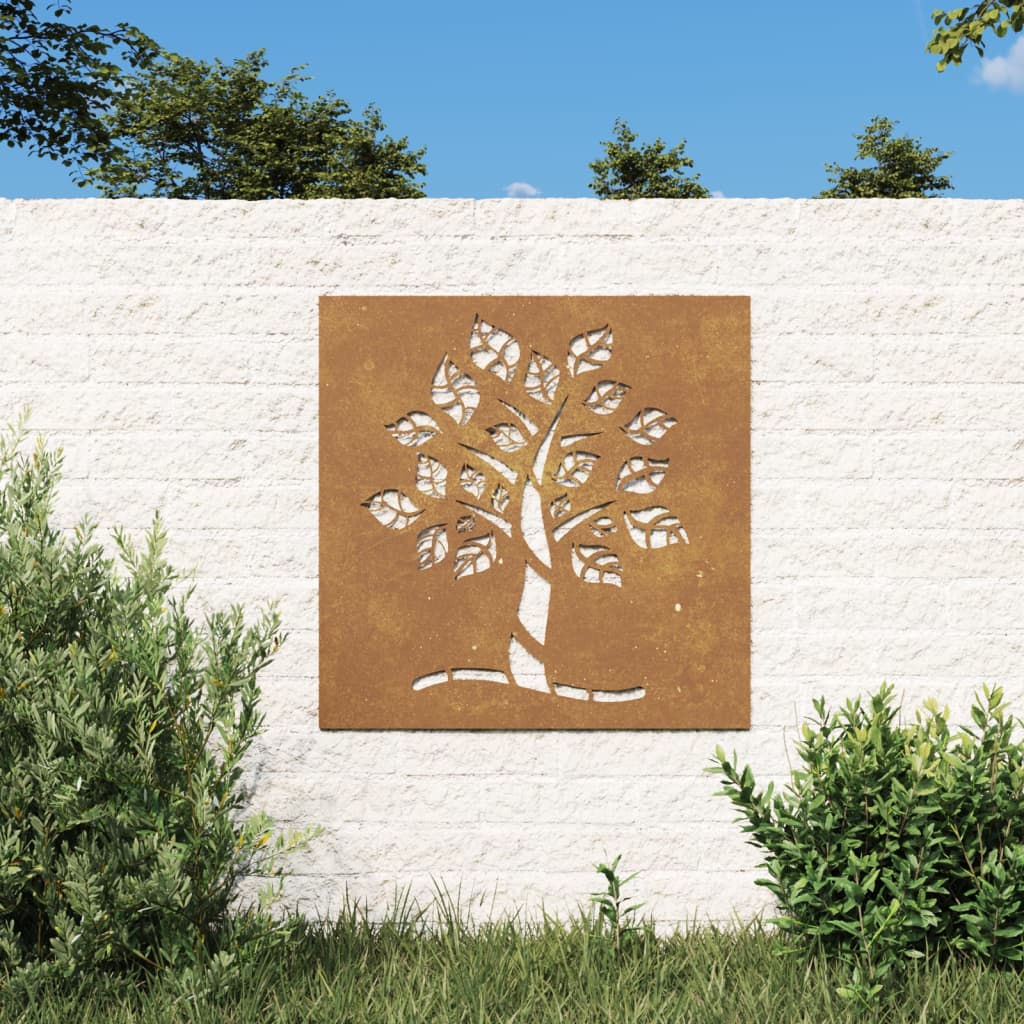 Aia seinakaunistus, 55 x 55 cm, Corteni teras, puudisain
