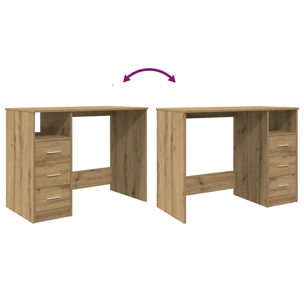 Kirjutuslaud Artisan Oak 102x76x50 cm Engineered Wood