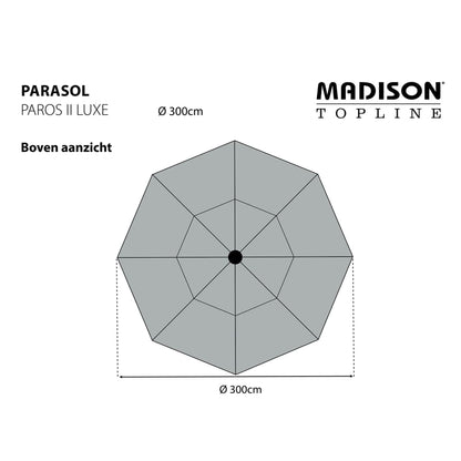 Madison päikesevari "Paros Ii Luxe", 300 cm, pruunikashall