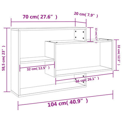 Seinariiulid Sonoma tamm 104x20x58,5 cm tehispuit