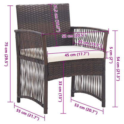 Aiatoolid istmepatjadega 2 tk, pruun, polürotang