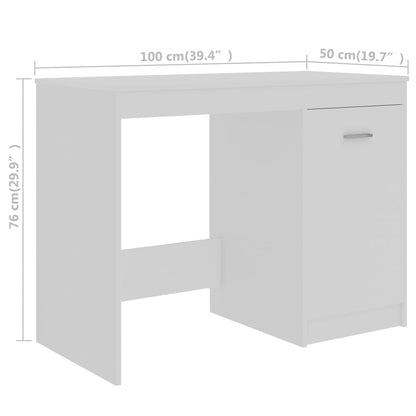 Kirjutuslaud, valge, 140 x 50 x 76 cm puitlaastplaat