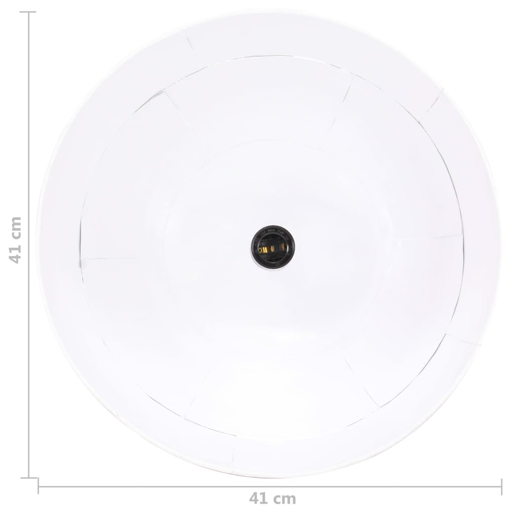 Tööstuslik vanaaegne laelamp 25 w valge, ümmargune 41 cm e27