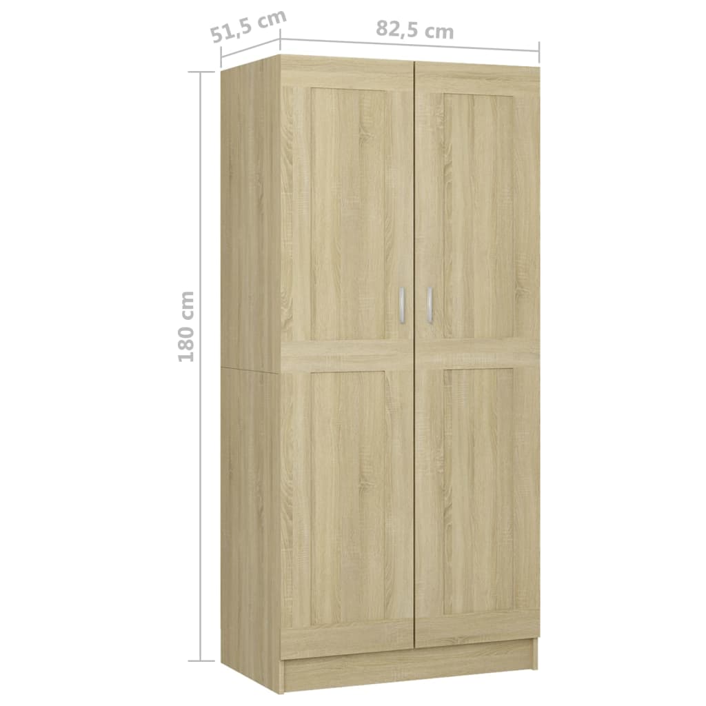 Garderoob Sonoma tamm 82,5x51,5x180 cm tehispuit