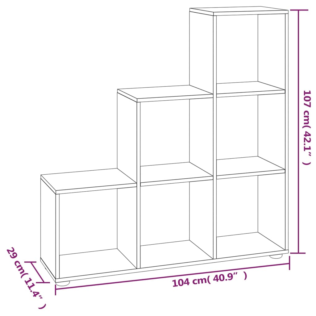 Trepi raamaturiiul, must, 107 cm, tehispuit