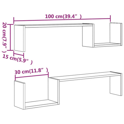 Seinariiulid 2 tk, pruun tamm, 100 x 15 x 20 cm, tehispuit