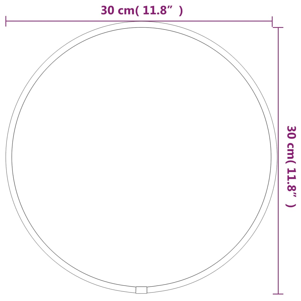 Seinapeegel, kuldne, ø 30 cm, ümmargune