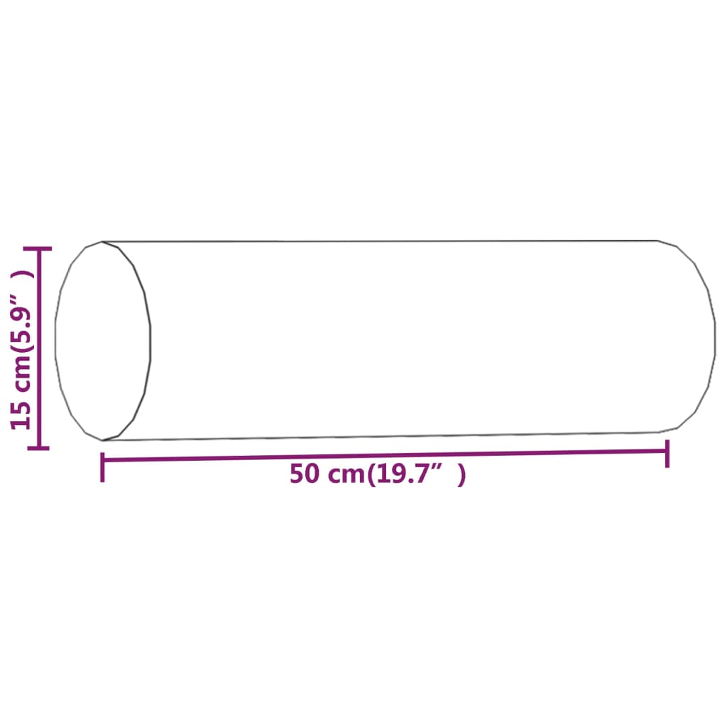 Dekoratiivpadjad 2 tk, must, Ø15 x 50 cm, samet