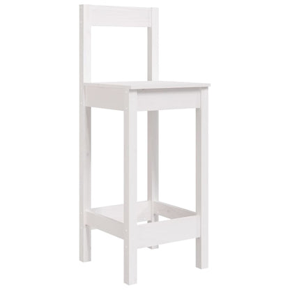 Baaritoolid 2 tk, valge, 40x41,5x112 cm, männipuit