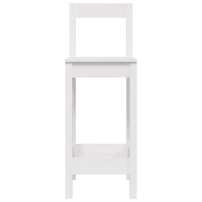 Baaritoolid 2 tk, valge, 40x41,5x112 cm, männipuit