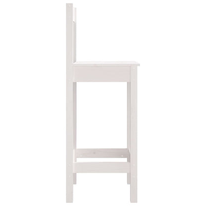 Baaritoolid 2 tk, valge, 40x41,5x112 cm, männipuit