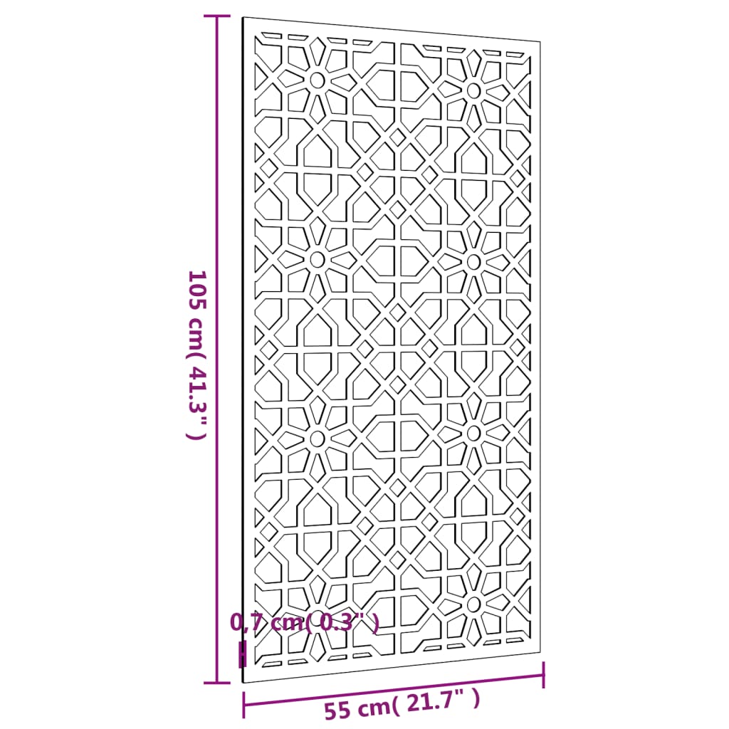 Aia seinakaunistus, 105x55 cm, Corteni teras, mauri disain