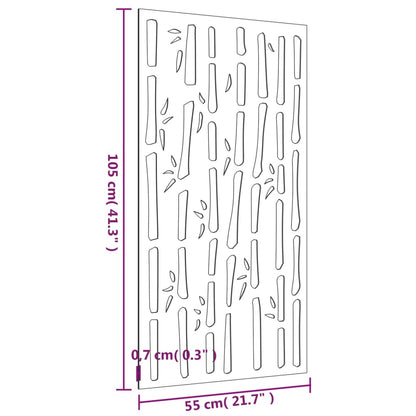 Aia seinakaunistus, 105x55 cm, Corteni teras, bambuse disain