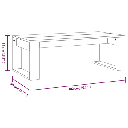 Kohvilaud, hall sonoma tamm, 102 x 50 x 35 cm, tehispuit