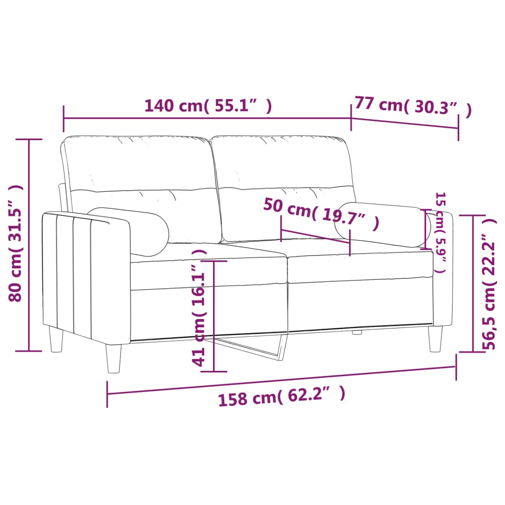 2-kohaline diivan patjadega, tumehall, 140 cm, kangas