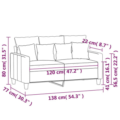 2-kohaline diivan, must, 120 cm, kangas