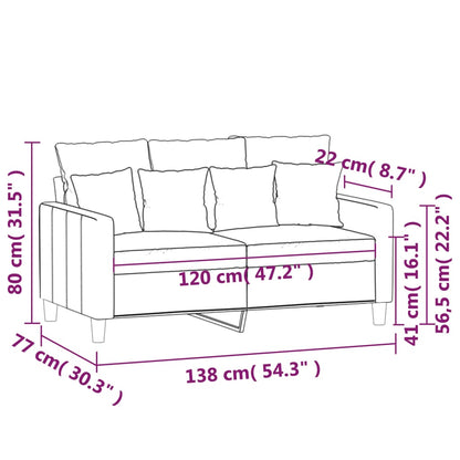 2-kohaline diivan, helehall, 120 cm, samet