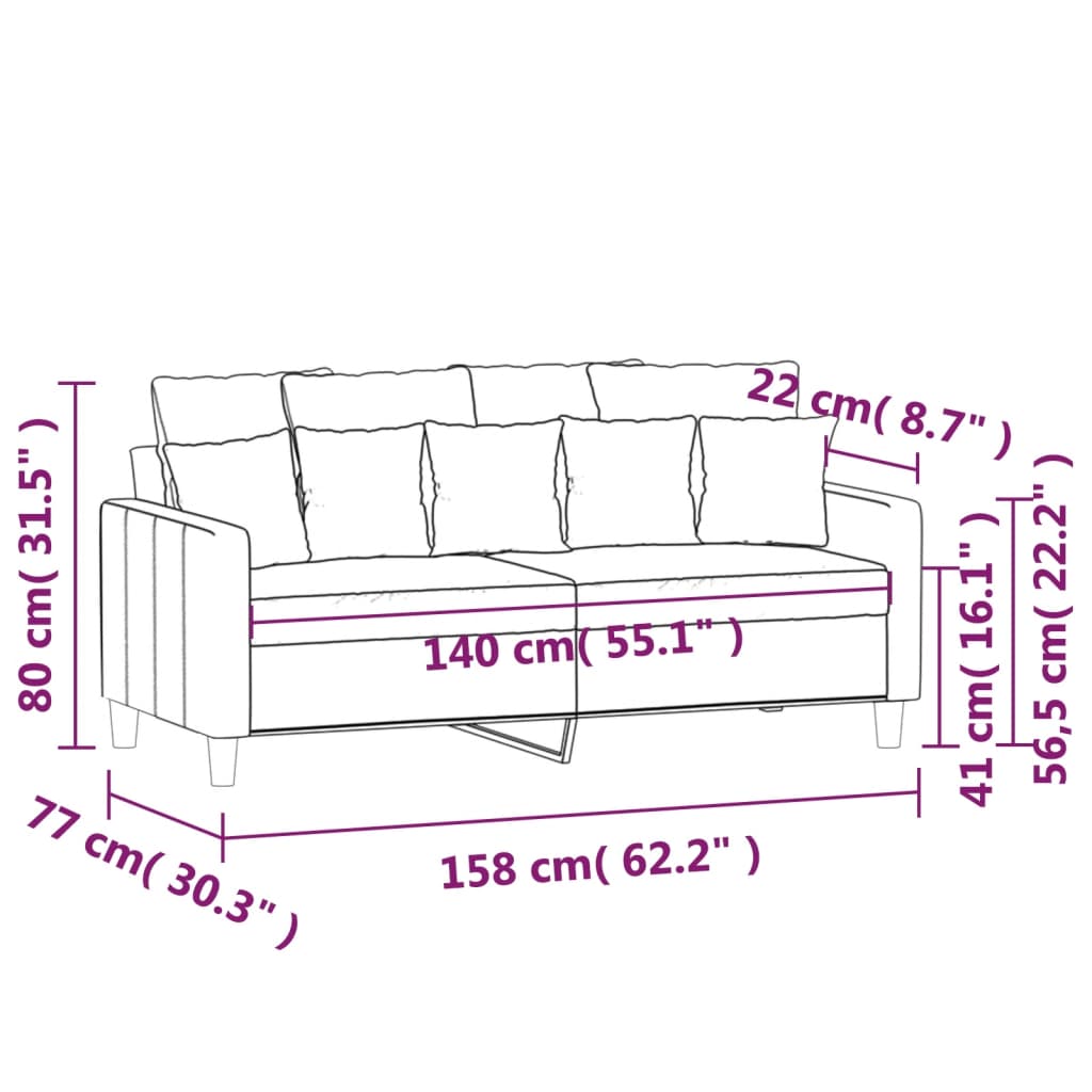 2-kohaline diivanvoodi, helehall, 140 cm, samet