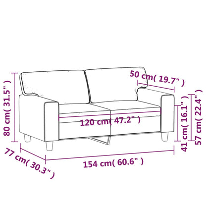 kahekohaline diivan, cappuccino, 120 cm, kunstnahk