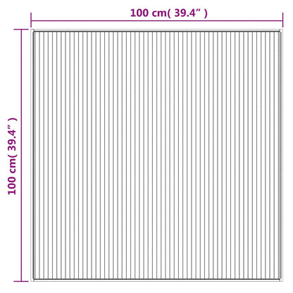 Vaip, kandiline, tumepruun, 100 x 100 cm, bambus