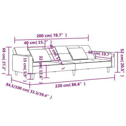 2-kohaline diivanvoodi patjadega, tumehall, samet