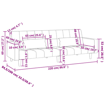 2-kohaline diivanvoodi patjadega, tumehall, samet