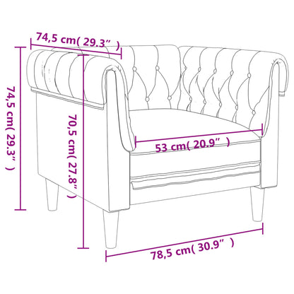 Chesterfield tugitool, kreemjas, kangas