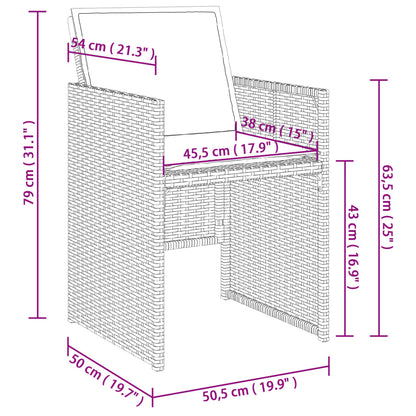 Aiatoolid patjadega 4 tk, must, polürotang